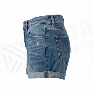 Shorts en jean pour femmes tendance, couleur personnalisée, décontractés, streetwear d'été, vêtements pour femmes - Product Image 3