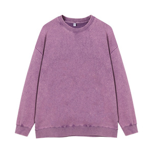 Sweat-shirt unisexe surdimensionné à capuche et manches classiques, couleur unie, tricoté, pour femme, grande taille, automne, teint en pièce, brodé - Product Image 2