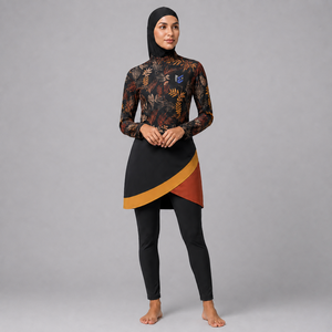 Ensemble de burkini modeste pour femmes, couvrant entièrement le corps, maillot de bain musulman, séchage rapide, respirant, logo personnalisé, vente en gros, burkini de haute qualité - Product Image 1