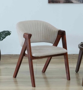 Modern Solid Wood <b>Dining</b> <b>Chair</b> Upholstered with Velvet Seat Back Linear Tufted Midcentury Design for Home <b>Dining</b> Use - Product Image 1