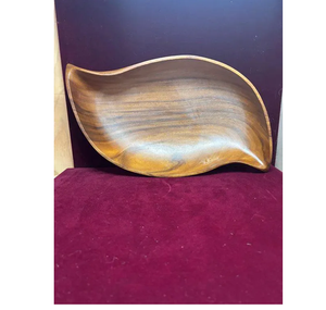 Greatest Quality Solid Wooden leaf Shape bowl For Home <b>Living</b> Area Food Dessert Snacks Server Bowl - Product Image 1
