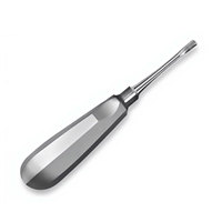 6英寸直型根尖拔除器 # 301 手动不锈钢牙根拔除器