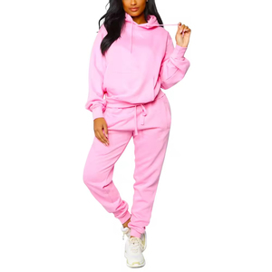Chándal de Invierno Personalizado a Precio Económico para Mujer, Chándal Informal de la Mejor Calidad, de Forro Polar Sólido, Poliéster/Algodón - Product Image 1