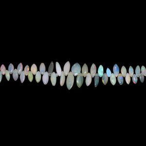 Perles de pierre d'opale éthiopienne naturelle supérieure multicolore 6x4 à 15x7 MM 6 pouces forme de marquise lisse unique pour la fabrication d'articles de bijoux - Product Image 2