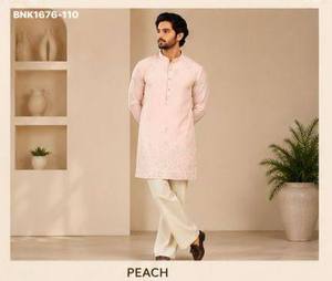 Colección Premium de Kurta de Manga Larga de Seda Suave con Detalles de Daman y Lentejuelas - Colección de Pantalones Anchos de Algodón - Exportador Indio - Product Image 5