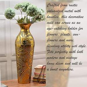 Vase en métal de luxe, vase à fleurs Art Déco unique, vase décoratif de table pour le rangement, pour l'intérieur de la maison, le salon, la chambre, à bas prix - Product Image 5