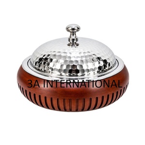 Casserole en bois de noyer de qualité supérieure, très vendue, avec couvercle en acier inoxydable, pot isotherme rond à double paroi - Product Image 2