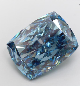 Diamante CVD Cultivado en Laboratorio, Certificado por IGI, 20.02 CT, Corte Cojín Alargado, Color Azul Intenso Fantasía, Claridad VS1, ROYAL GEMS para Joyería - Product Image 4