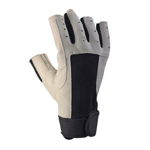 Wholesale Customized Fingerless Safety Sports <b>Gloves</b> Hook Loop Closure Synthetic Leather Durable Breathable for <b>Sailing</b> Water - Product Image 4