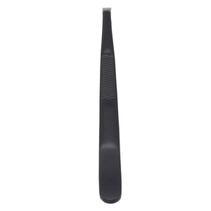 Pince à épiler à pointe fine en acier inoxydable, poignée confortable, noire, 1 pièce, écologique, moderne, pour l'épilation du visage - Product Image 1