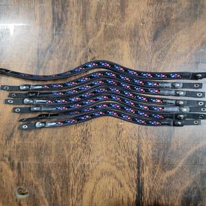 สายรัดคิ้วหนังม้าสีดำแบบพกพาสายรัดคิ้วคริสตัลสีฟ้าและสีชมพูจากหินดีไซน์แบบ Vel Cro - Product Image 2