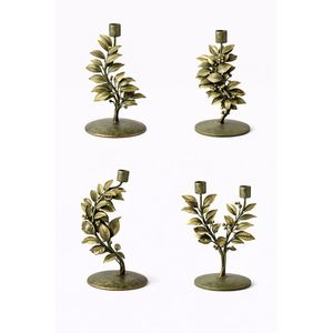 Antique Brass Leaf Candle Holder Metal Tree Branch Candlestick Vintage Floral Taper Candle Stand Table Centerpiece Home Decor - Product Image 6