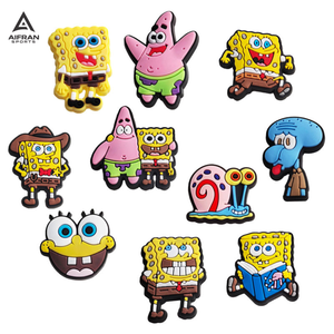 AIFRAN Breloques de chaussures jaunes en PVC, accessoires de dessin animé, vente en gros, décorations personnalisées pour bracelets et sabots - Product Image 3