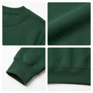 เสื้อสเวตเชิ้ตคอกลมสีเขียวสำหรับผู้ชาย ผ้าฝ้าย 100% ทรงปกติ สีพื้น ลำลอง แขนยาวถัก สำหรับฤดูใบไม้ร่วง - Product Image 4