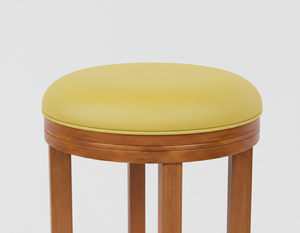 Table basse moderne en bois de caoutchouc avec base ronde pour le salon - Product Image 4