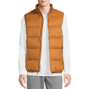 Chaleco Acolchado de Plumón para Hombre, Estilo Puffer, Talla Grande, Color Marrón, con Cremallera, Aislamiento Personalizable, Tejido Acolchado, Súper Ventas - Product Image 2