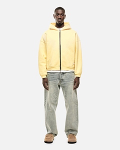 <b>Yellow</b> Zip-Up <b>Hoodie</b> Unisex Regular Fit Winter Casual Hooded Sweatshirt 100% Cotton Fleece Anti-Shrink 400g Custom Logo - Product Image 4