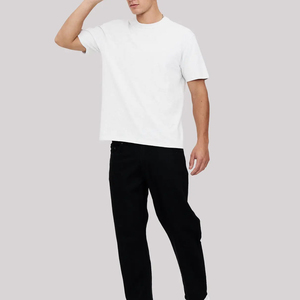 <b>Cheap</b> Price Custom LOGO Printing Plain Solid Color <b>White</b> T <b>Shirts</b> for Men Wholesale Custom Fabric Best Quality - Product Image 1
