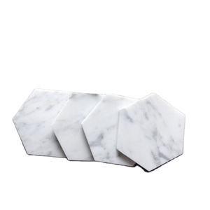 Vente en gros de sous-verres en marbre blanc gravé personnalisés sous-verres gravés fabrication indienne au meilleur prix - Product Image 1