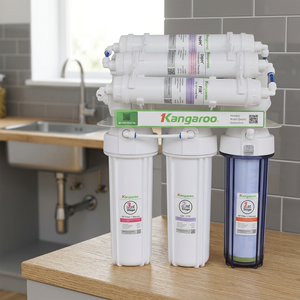 Système de filtration à osmose inverse auto-nettoyant Kangaroo - 100 GPD, 7 étapes, pour usage domestique et hôtelier, fabriqué au Vietnam - Product Image 1