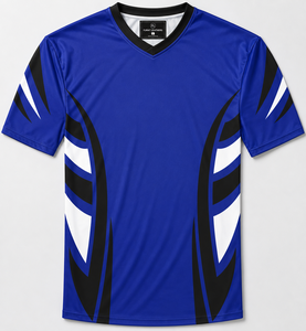 Camisetas Personalizadas al por Mayor, Unisex, de Poliéster, con Cuello en V, Manga Corta, Sublimadas, con Logotipo Personalizado en la Parte Delantera - Product Image 2