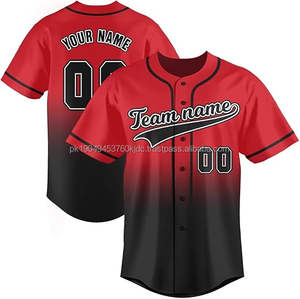 Chemises en jersey de baseball et softball pour enfants personnalisées Numéro de nom personnalisé Tailles de vêtements de sport respirants antibactériens à séchage rapide - Product Image 1