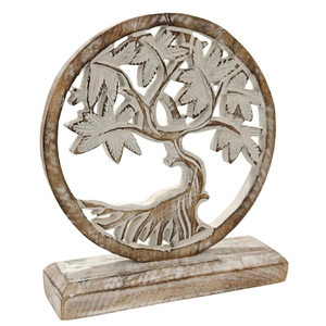 งานแกะสลักไม้ตกแต่งโต๊ะอัจฉริยะ งานศิลปะแกะสลักไม้มะม่วง ของตกแต่งบ้านสำหรับห้องนั่งเล่น สำนักงาน โต๊ะทำงาน - Product Image 2