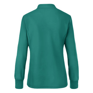 Blouse de travail zippée pour femmes, coupe ajustée extensible, manches longues, col rond, pour cliniques dentaires et infirmières, vente en gros OEM - Product Image 3