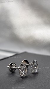 925 <b>Silver</b> Oval Cut Diamond Screw Back <b>Stud</b> Earrings Claw Setting Classic Women's Engagement Jewelry - Product Image 5