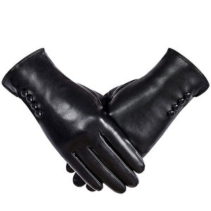 MERITORIOUS INTERNATIONAL Women Men Outdoor Leather Eco-Friendly <b>Touchscreen</b> <b>Gloves</b> Needle Detection for Motorcycle Cycling - Product Image 2
