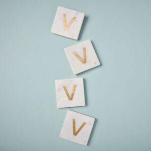 High Demand Design <b>Marble</b> <b>Coaster</b> With Brass Strip Stone <b>Coaster</b> With Brass Mats & Pads At very low factory wholesale Price - Product Image 3