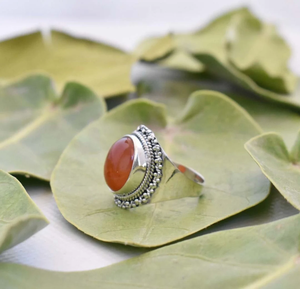 Maravilloso anillo de cornalina con plata 925, anillo artesanal, joyería de plata hecha a mano para ella. - Product Image 4