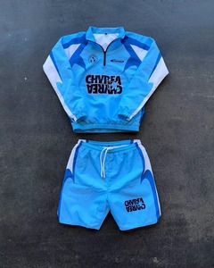 Ensemble short et veste coupe-vent d'été pour femme, en nylon et polyester, respirant et confortable, style streetwear, personnalisable - Product Image 4