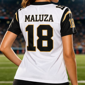 Camiseta Deportiva Transpirable Personalizada de Fútbol Americano para Mujer MALUZA, Uniforme de Equipo por Sublimación OEM - Product Image 6