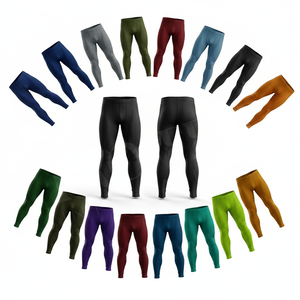 Men's Quick Dry Compression High Quality Training Athletic Soft Comfortable Leggings Workout Customized Printed Skinny Leggings - Product Image 1