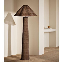 Meilleure Vente 2026 – Lampadaire Artisanal en Rotin Vintage Créatif pour Salon et Chambre à Coucher – OEM/ODM Acceptés