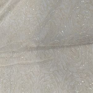 Premium Sequence Embroidery Fabric For Women Fashion Wear Designer <b>Garments</b> Party Wear Dresses Kaftan Abaya Bridal Wear - Product Image 5