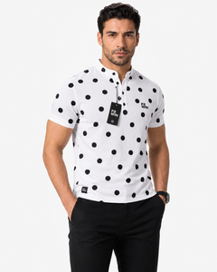 T-shirt blanc à manches courtes pour homme F2 WIN, en coton tricoté décontracté, respirant, séchage rapide, avec poche et logo personnalisé sur le devant - Product Image 3