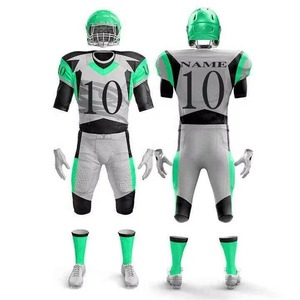 High Quality 100% Polyester Breathable Plus Size Men's American Football Uniform Set Quick Dry Anti-Bacterial Customized Team - Product Image 4
