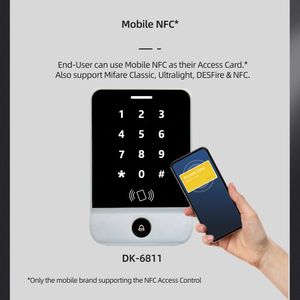 DK-6811 Terminal d'accès biométrique LAN (empreinte digitale/carte/mot de passe) pour 1000+100 utilisateurs, programmation Web/TCP, gestion du temps de présence mensuelle - Product Image 3