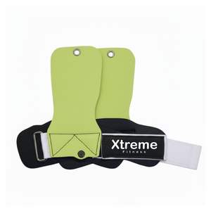 Deadlift Cross-Fit Weightlifting Gym <b>Hand</b> <b>Grips</b> Non-Slip Palm Guard Leather <b>Adjustable</b> Lightweight Unisex Wrist Training - Product Image 4