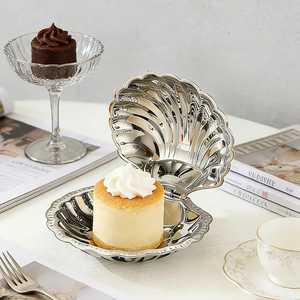 Minimalist 2-Tier Black Metal Tiered Stand - Modern Round Double Layer Kitchen Countertop Butter <b>Dish</b> and Storage <b>Rack</b> - Product Image 5