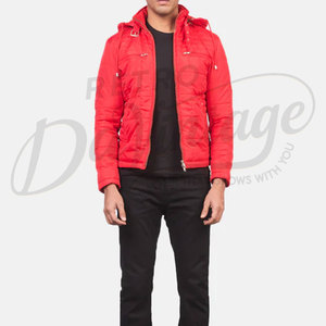 Mens Casual Slim Fit Quilted <b>Puffer</b> <b>Jacket</b> with Detachable Hood Warm Winter Padded Bubble Coat Lightweight Zipper Outwear - Product Image 4