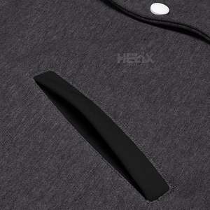 Chaquetas Varsity de Tela de Lana con Mangas Gris Carbón y Negras, Chaquetas Bomber con Bordado de Logotipo Personalizado de Alta Calidad - Product Image 6