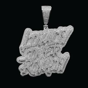 Colgantes de Moda Hip Hop con Letras y Diamantes de Moissanita, Estilo Urbano, Clásicos, para Unisex - Product Image 2