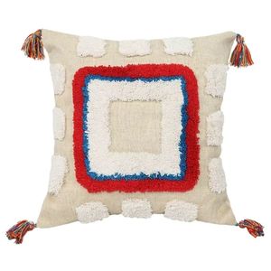 Cojín Ergonómico de Algodón Suave Tejido, con Tela Transpirable Estampada, Elegante y Decorativo, para Soporte Lumbar en Sofá, Silla o Auto - Product Image 1