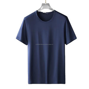 Camiseta de Manga Corta para Hombre, Personalizada OEM, Sólida, de Verano, Secado Rápido, Elástica, Modal, Algodón, Transpirable, Sensación de Frescor, Seda de Hielo - Product Image 1