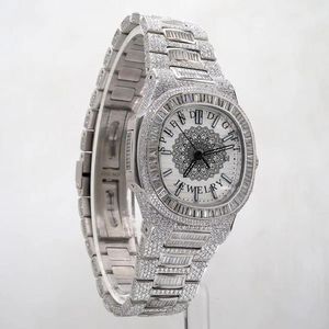 Splendide montre à diamants pour femme, 30 mm, mouvement à quartz analogique, verre saphir, bracelet en acier inoxydable, fermoir déployant - Product Image 6
