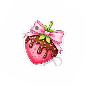 Strawberry Bow Lash Tile Acrylic Sustainable <b>Chocolate</b> Covered Strawberry Eyelash Extension Holder Board - Product Image 5