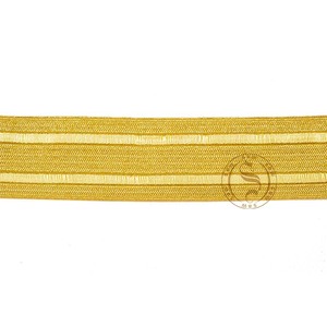 Fil de bullion à double rayure, Tresse de bullion dorée, Tresse cérémonielle, Garnitures en dentelle en gros à vendre - Product Image 1